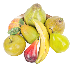 Vintage Italian Handmade Assorted Fruits in Earthenware, 1970s, Set of 9