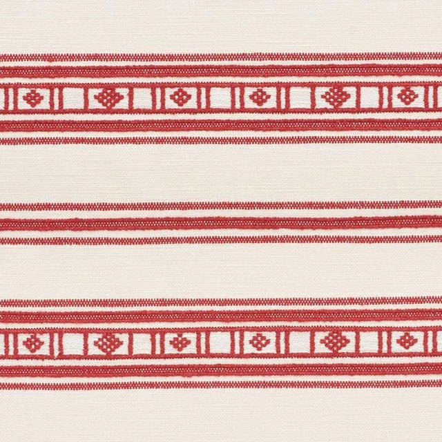 Contemporary Sample - Schumacher Buena Vista Fabric in Red For Sale - Image 3 of 3