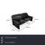 Here you get a three-seater sofa from the Atlanta series by the German manufacturer Laauser, whose black leather...