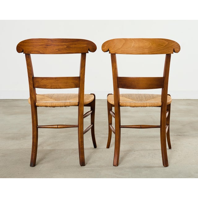 Set of Ten Country French Provincial Fruitwood Dining Chairs For Sale - Image 12 of 18