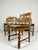 Exceptional set of six Danish dining chairs known as the iconic “Razorblade” model, designed by Henning Kjærnulf and...