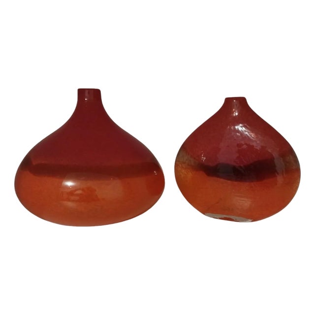 Vintage Organic Vases, 1980s, Set of 2 For Sale