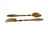 French Antique Boxed Silver and Horn Salad Serving Spoon and Fork Set Both Fork and Spoon Measure 11 inches.&nbsp; Very...