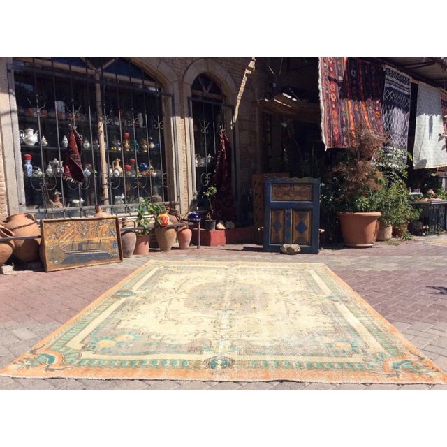 1940s Vintage Oushak Rug - 85" X 121" For Sale - Image 5 of 11