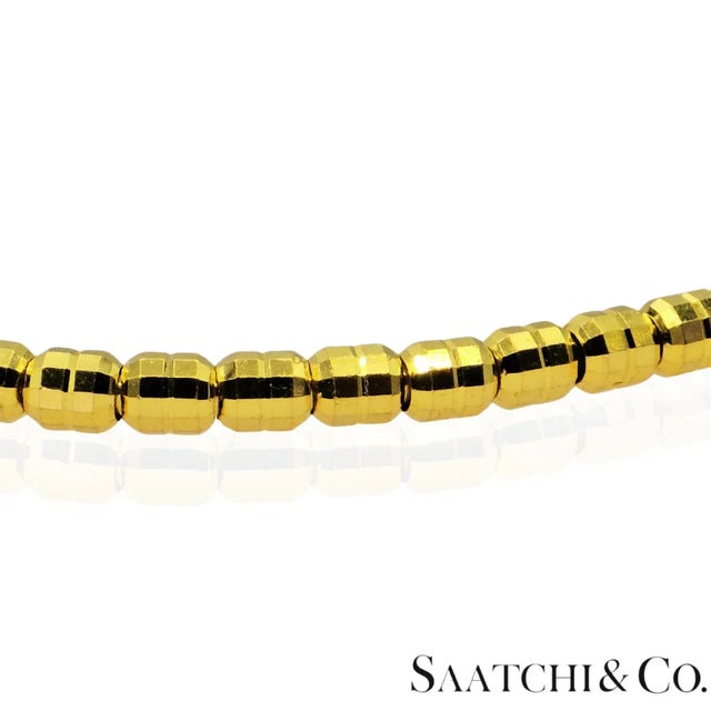Contemporary 24k Yellow Gold 7.12 Grams Stretchable Elastic Bracelet. For Sale - Image 3 of 6