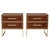 Walnut Nightstands with Brass Trim from Justfurnituress SRL, Set of 2 For Sale - Image 10 of 10