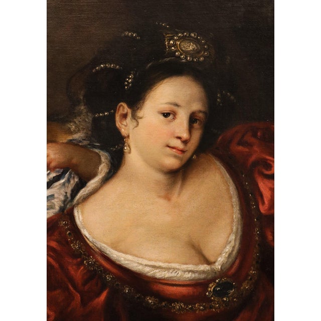 Workshop of Francesco Cairo, Queen Artemisia, 1670, Oil on Canvas For Sale - Image 7 of 15