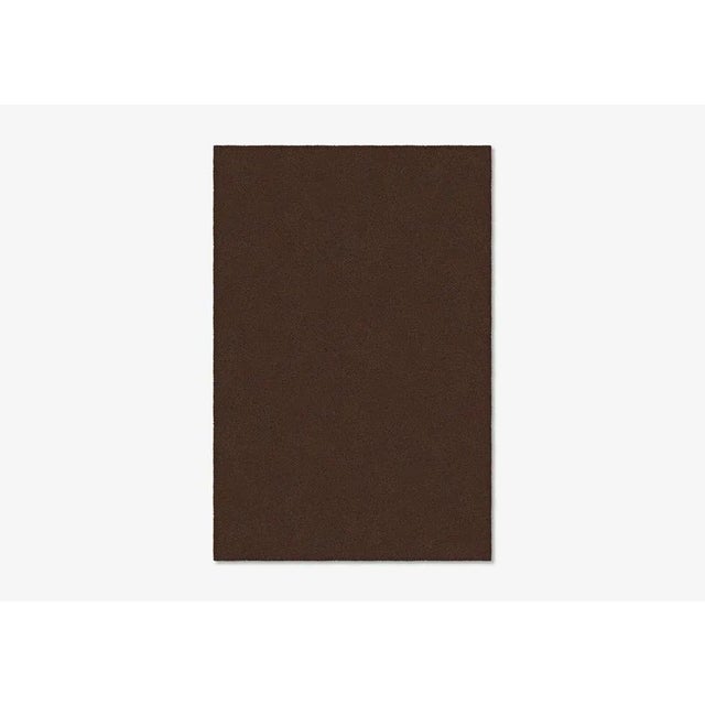Contemporary Chocolate Rectangle Plain Rug from Marqqa For Sale - Image 3 of 3