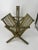 1980's Collapsible Italian Brass Magazine Rack For Sale - Image 4 of 7