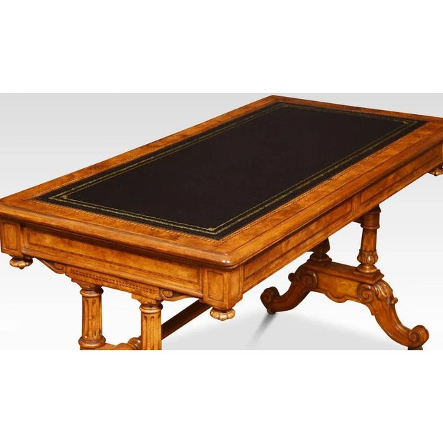 Walnut Writing Desk in the style of Gillows For Sale - Image 9 of 12