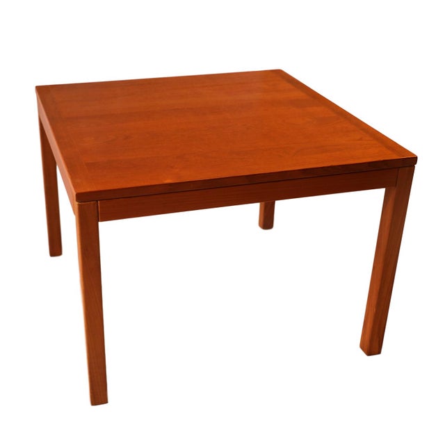 Handsome, impressive, Mid Century Modern vintage Scandinavian design teak side table/end table sturdy construction by...