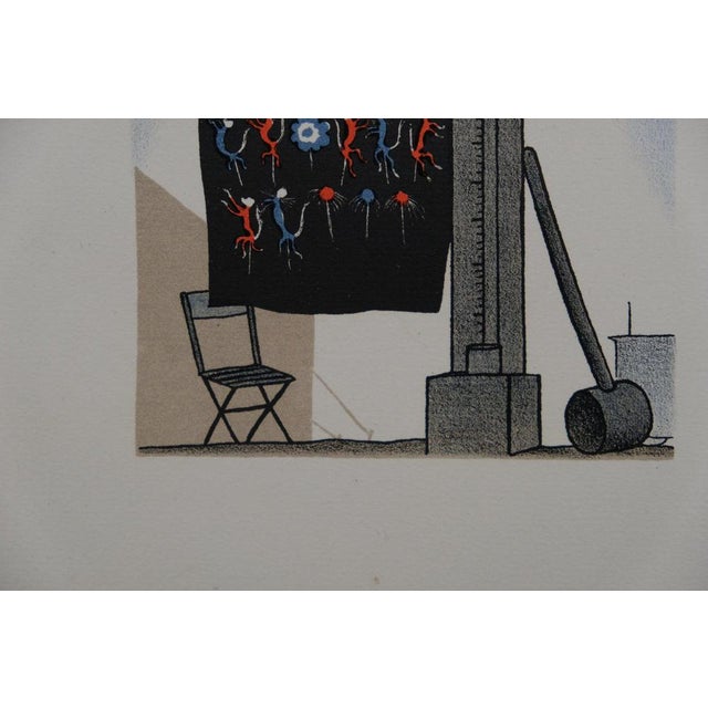 Lucien Boucher, La machine à force, Lithograph For Sale - Image 4 of 6