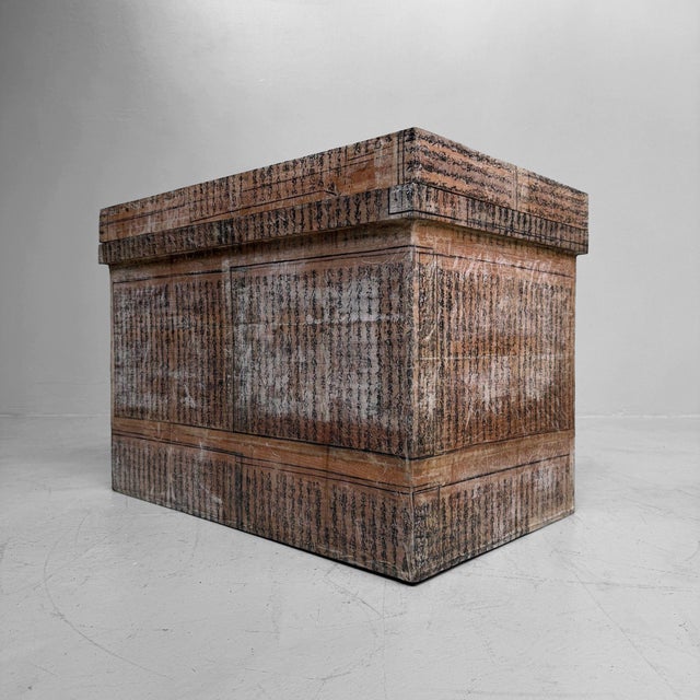 1960s Japanese Tea Chest with Shinto Text Fragments, 1960s For Sale - Image 5 of 17