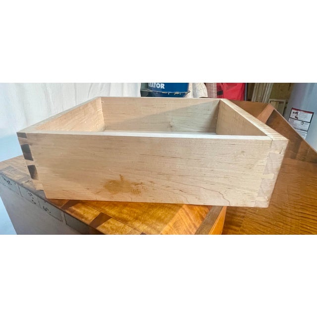 Tiger Maple Bench Made Drop Front Secretary Desk on Frame Late 20th Century For Sale - Image 10 of 18