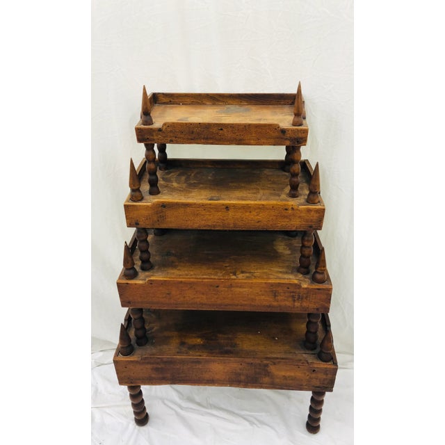 Wood Antique Primitive Arts & Crafts Shelf For Sale - Image 7 of 10