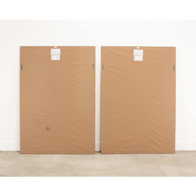 Pair of Chelsea House Edgedale Chinoiserie Painted Silk Panels For Sale - Image 14 of 18