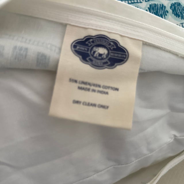 Contemporary John Robshaw Ikat Bolster Pillow For Sale - Image 3 of 3