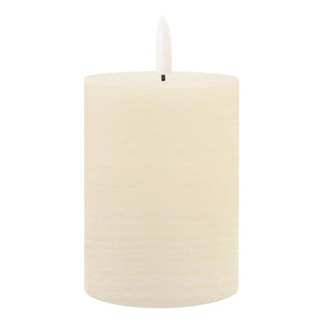 FIA Wick Ivory Pillar Candle (Set of 2) For Sale