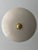 Art Deco Matte Cream Pendant Light With Brushed Brass Finish For Sale - Image 3 of 12