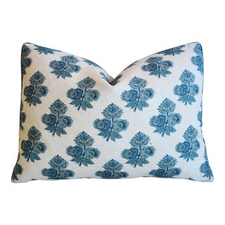 Gp & J Baker Poppy Paisley Floral Feather/Down Pillow 22" X 17" For Sale