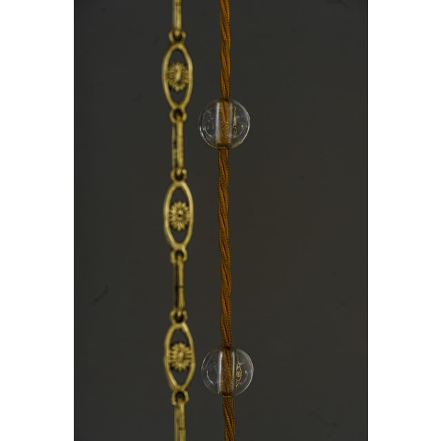 Gold Art Nouveau Pendant Light, Vienna, 1908 For Sale - Image 8 of 18