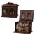 19th Century French Black Forest Walnut Cave À Liqueur With Gilt Crystal Service For Sale - Image 11 of 11