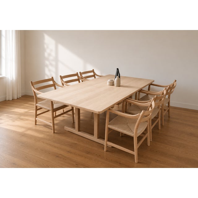 BM6286 Shaker Dining Table in Soaped Oak by Børge Mogensen, 1970s For Sale - Image 15 of 15