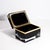 Hand Blown Murano Box in Onyx Black With Brass Fittings For Sale In Los Angeles - Image 6 of 9