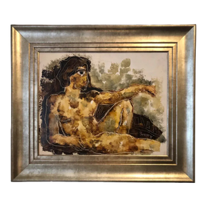 1960s Calvin Burnett Male Nude Oil on Canvas