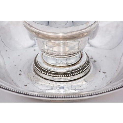 Silver Milk Jug with Plate For Sale - Image 3 of 5