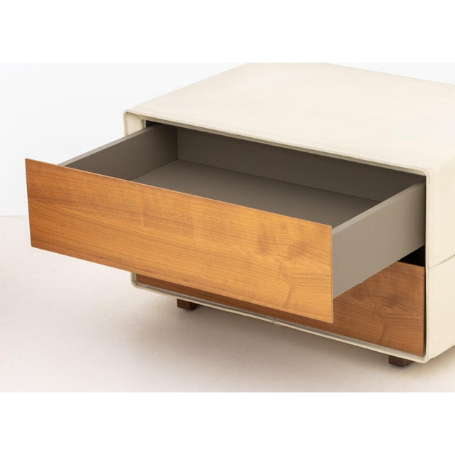 Poltrona Frau Leather Wrapped End Tables, Pair For Sale In New York - Image 6 of 8