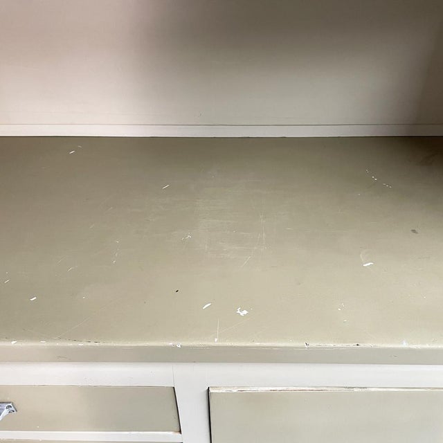 Mid-Century Modern Italian Sideboard in Glass, Light Green and Beige Wood, 1940s For Sale - Image 6 of 18