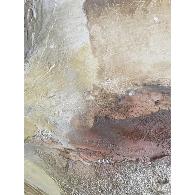 Abstract "Portal (#10 in Series) " Original Abstract Modern Neutral Art Metallic Landscape Painting For Sale - Image 3 of 6