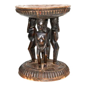 Old Luba African Wood Stool