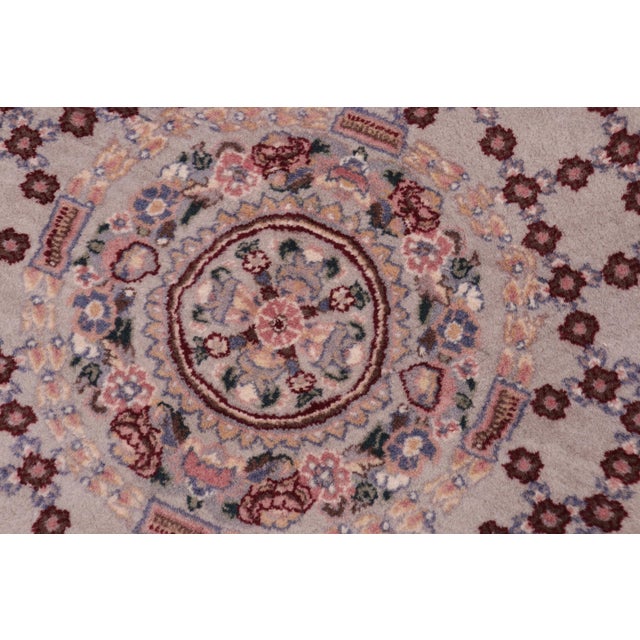Shabby Chic 1990's Pak-Persian Gray/Blue Wool Rug - 2'8'' X 4'4'' For Sale - Image 4 of 9