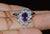 Gia Certified 3.15ct No-Heat Purple Pink Sapphire & Diamond 18k Gold Halo Ring, Size 6.5 For Sale - Image 10 of 18