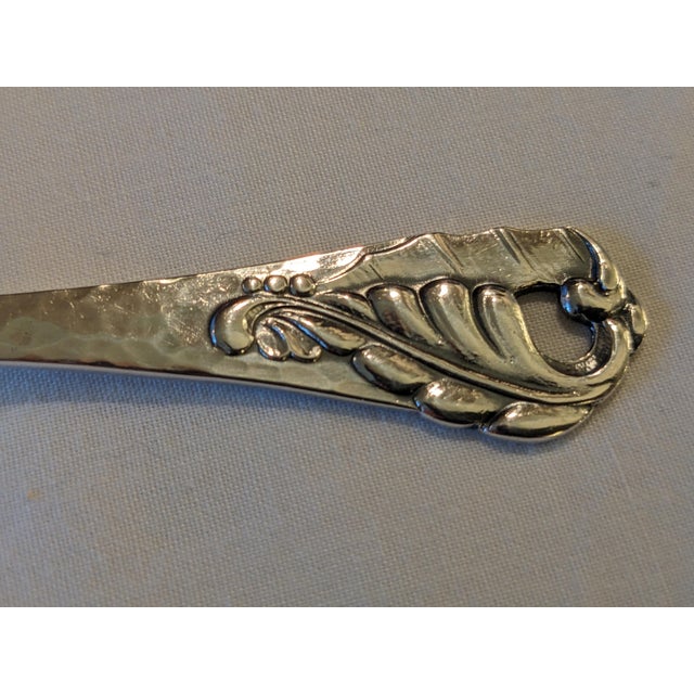 Early 20th Century Danish Sterling Silver Sugar Preserve Spoon, Monogram For Sale - Image 4 of 10
