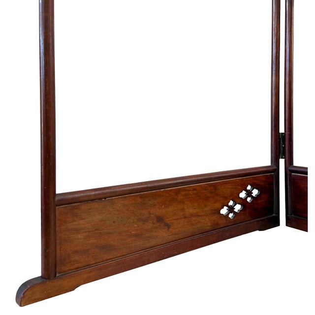 Japanese 1940s Japanese Wood Folding Kimono Rack or Room Divider For Sale - Image 3 of 3