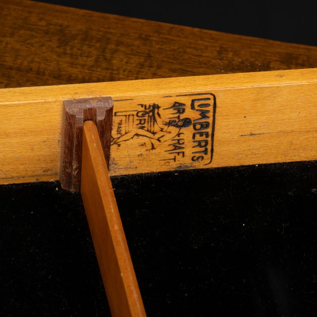 Mid 20th Century Charles P Limbert Arts & Crafts Oak Jewelry Chest Side Table Felt Lined Drawers For Sale - Image 10 of 16