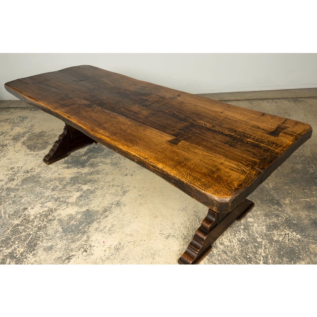 18th Century French Provincial Oak Refectory Trestle Dining Table For Sale - Image 18 of 18