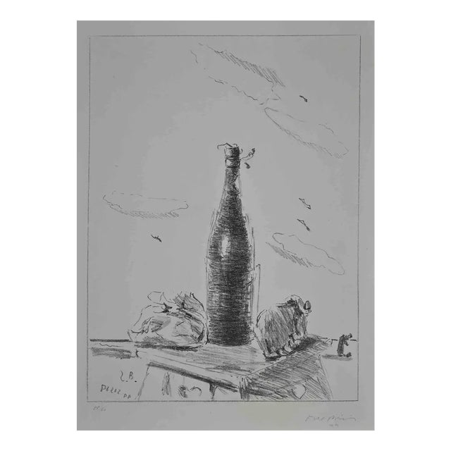 Filippo De Pisis, The Bottle, Original Lithograph 1944 For Sale
