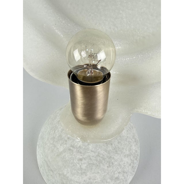 Beige Vintage Murano Glass Bedside Lamps, 1980s, Set of 2 For Sale - Image 8 of 11