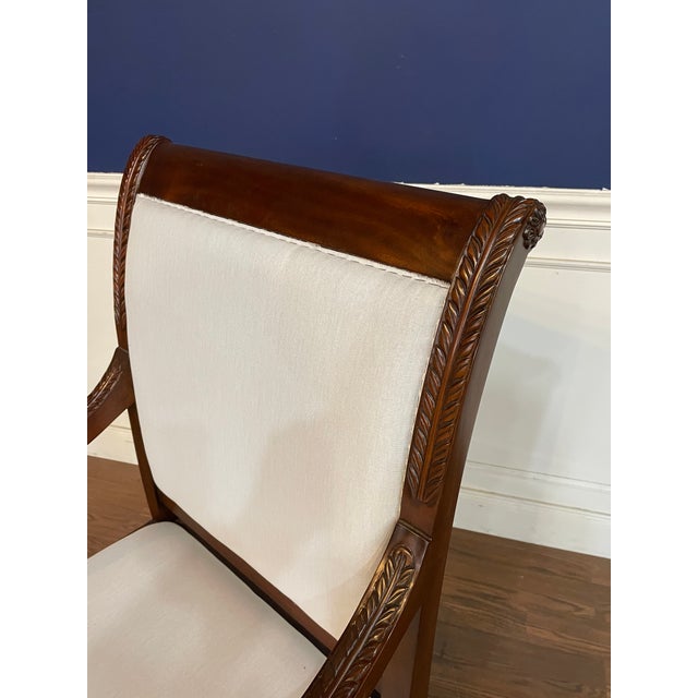 Set of Eight Newport Dining Chairs With Base Muslin Fabric - Showroom Samples For Sale In Atlanta - Image 6 of 18