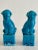 Chinoiserie Ceramic Small Asian Turquoise Foo Dogs - a Pair For Sale - Image 3 of 10