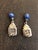 Blue Native American Lapis Lazuli Sterling Drop Earrings, a Pair For Sale - Image 8 of 10