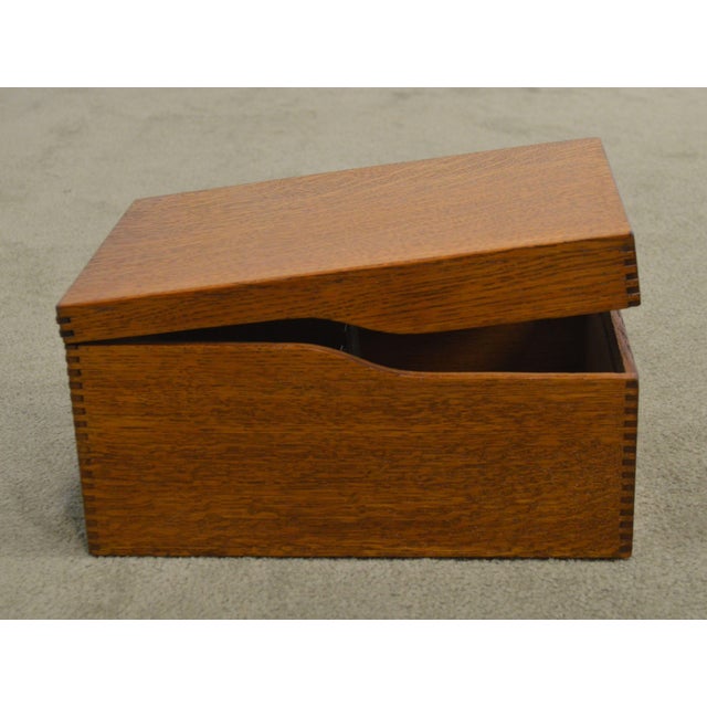 Antique Oak Desktop Library Card File Box Chairish