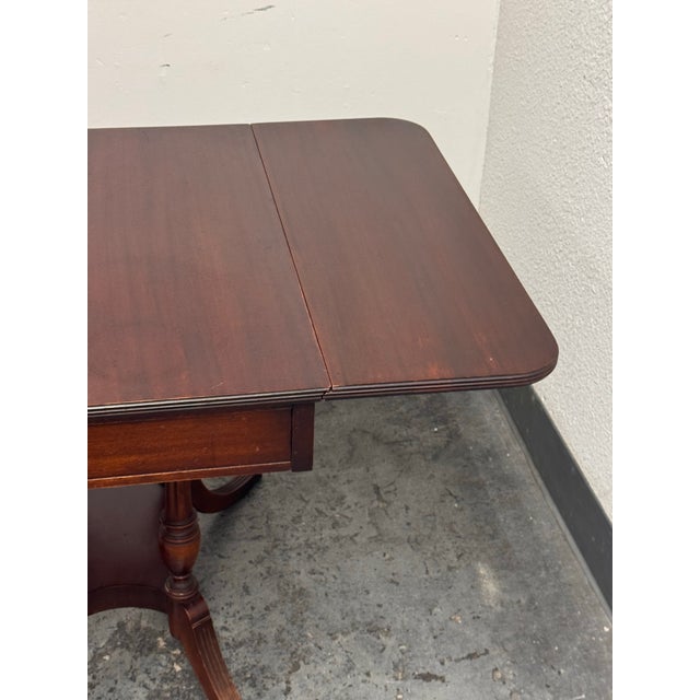 Imperial Furniture Co. Mahogany Drop-Leaf Pembroke Table, Vintage For Sale In San Francisco - Image 6 of 12