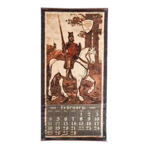 1906 Knight on Horse Niles Bement Pond Co Advertising Calendar Lithograph