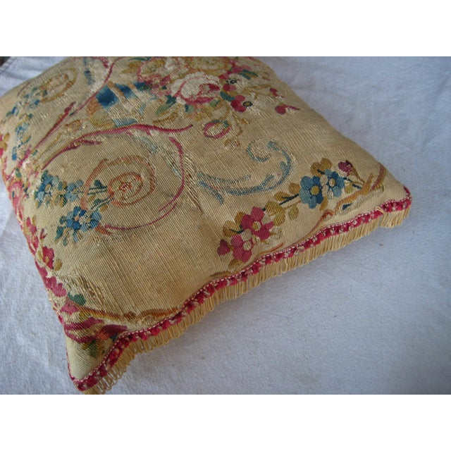 Textile French Aubusson Pillows 18 Century a Pair For Sale - Image 7 of 11