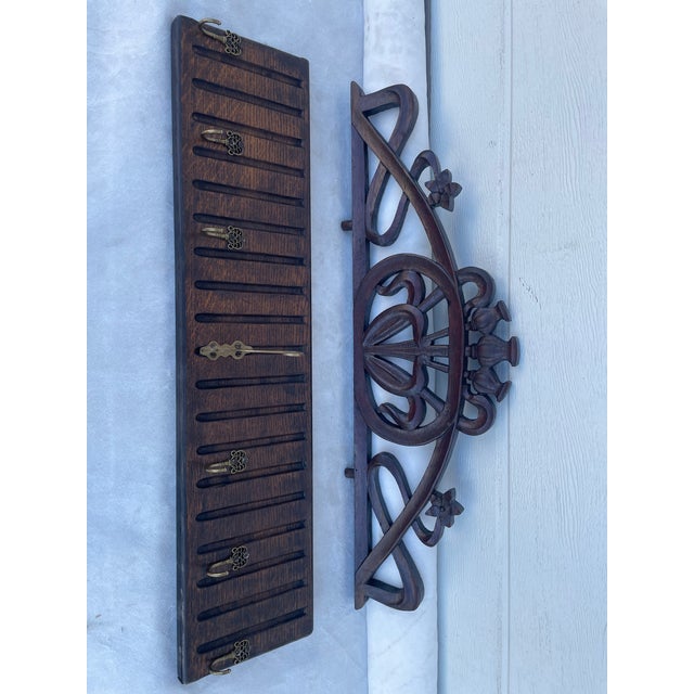Antique Neo-Gothic Coat Rack in Oak, 1890s For Sale - Image 14 of 18